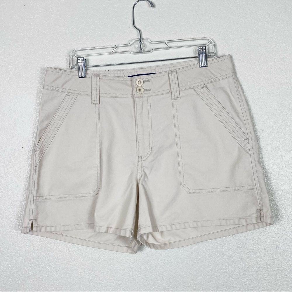 Vintage y2k High Sierra Cream Denim Utility Shorts